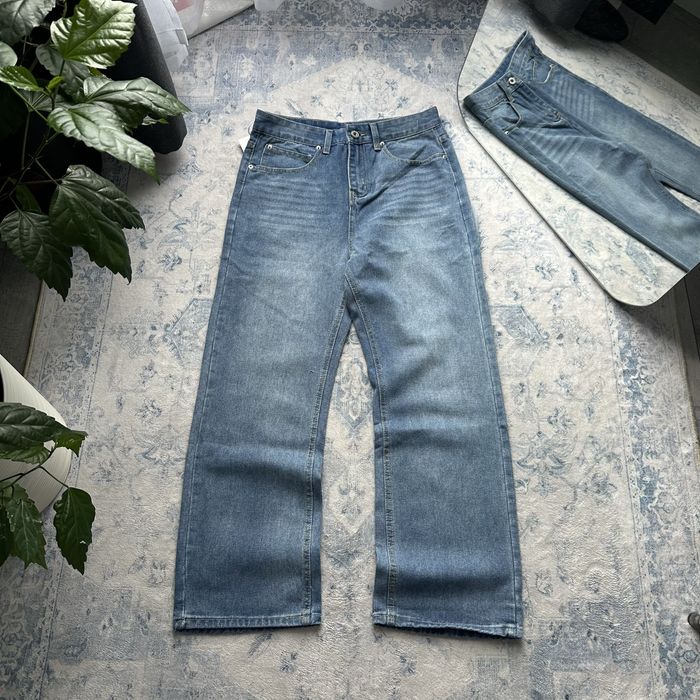 Bootcut blue washed jeans сині джинси кльош буткат прямі baggy y2k opium levis 512голубые flared буткат прямые клеш стрейт straight