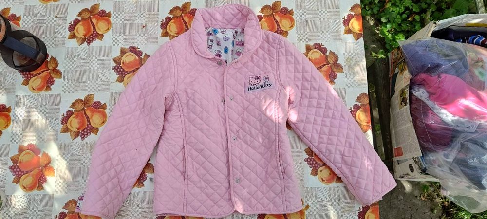 Двухсторонняя куртка для девочки hello kitty весна-осень