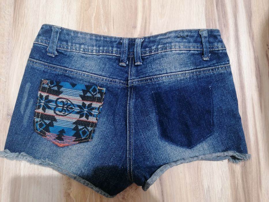 Spodenki jeansowe boho rozm 36