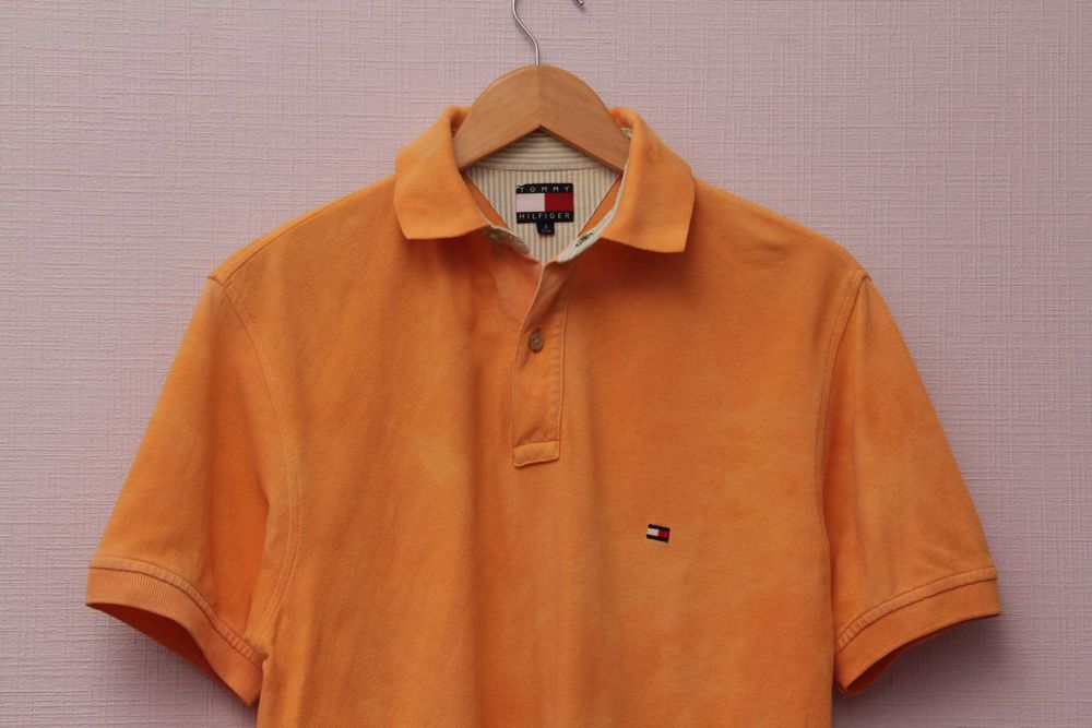 Tommy Hilfiger поло рр M-L апельсиновое поло hand dyed