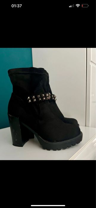 Botki damskie czarne