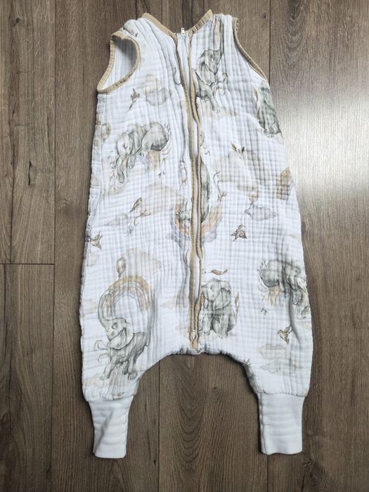 Śpiworek muślinowy 0,5 tog letni z nogawkami