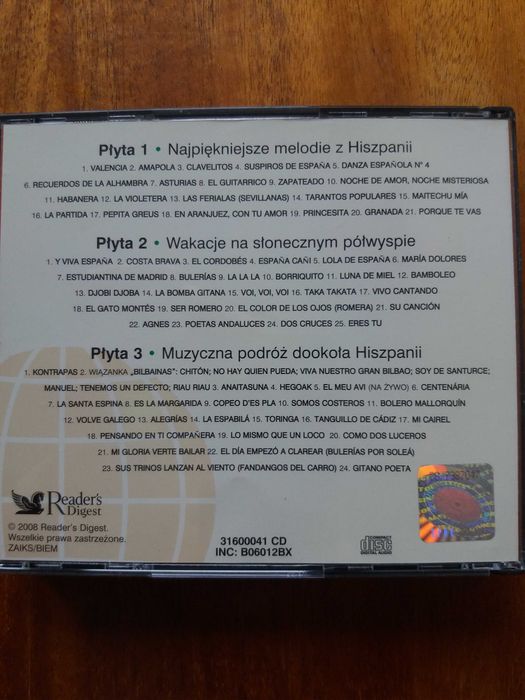 Muzyka Świata Hiszpania 3 CD z książeczką / stan doskonały