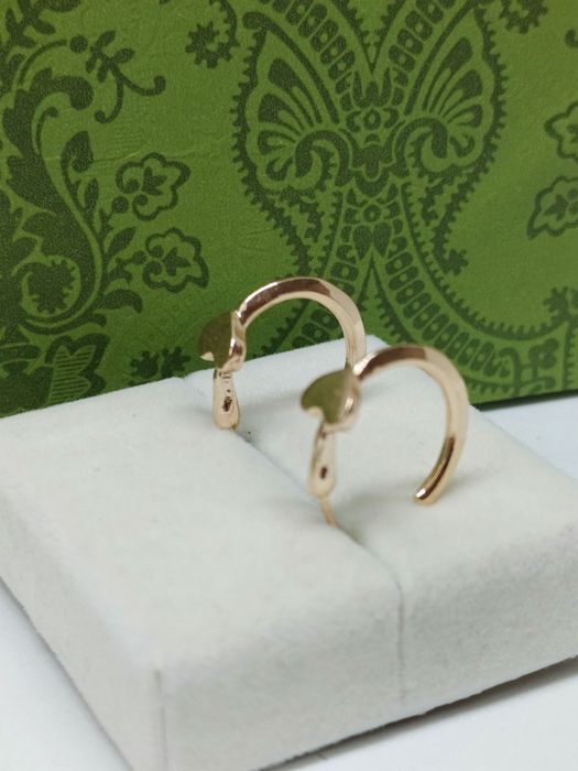 NOWE pozalacane srebro 925 kolczyki sztyfty duże z serduszkami