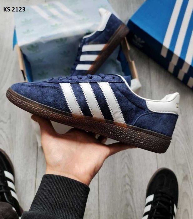 Чоловічі кросівки Adidas Spezial HandBall "Blue/White" Розміри 41-45