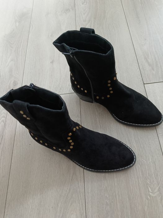 Czarne botki damskie
