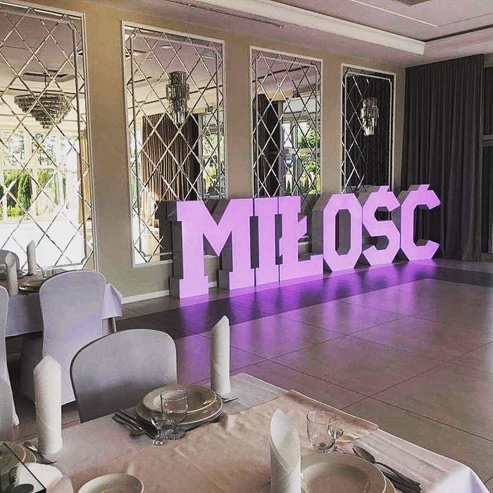 Sprzedam Podświetlany Napis Miłość Biznes