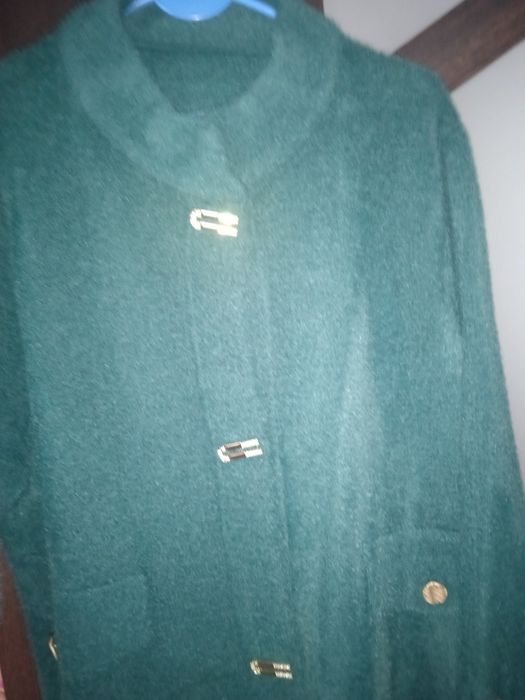 Alpaka płaszcz ze stójką duży rozmiar