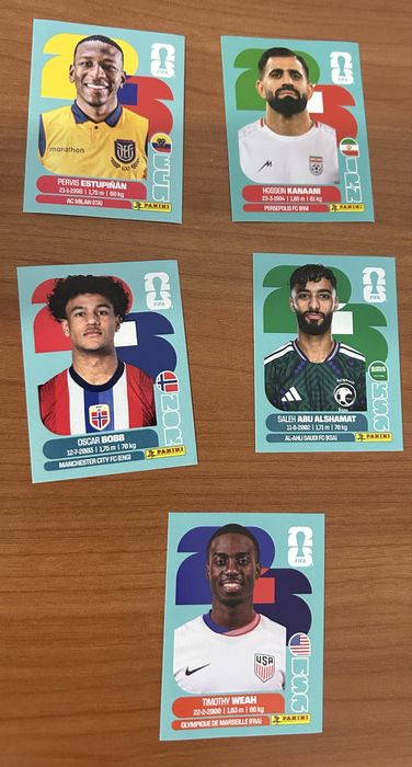 25 Cromos Mundial 2026 - Oficial Panini