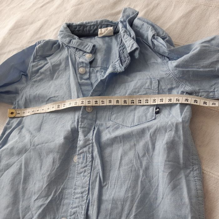 Błękitna koszula chłopięca, rozm 80, H&M