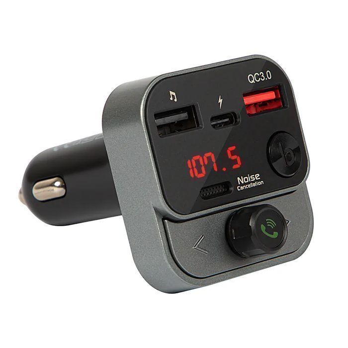 Transmiter FM z zestawem głośnomówiącym Bluetooth QC3.0 PD 30W 74-172#