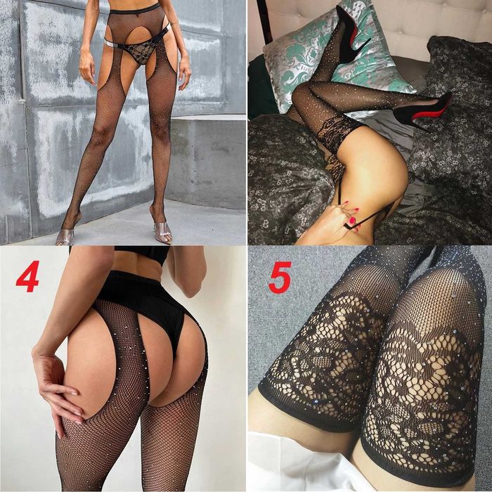 Еротичне боді, бодистокинг, сітка, комбінезон, панчохи СТРАЗИ