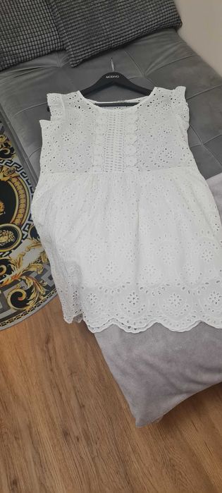 Ażurowa sukienka  , biała