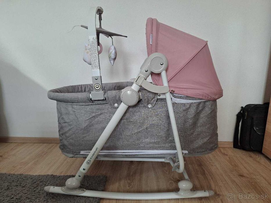 Nowy, w kartonie - Kinderkraft Nola Leżaczek 5w1 Peony Rose