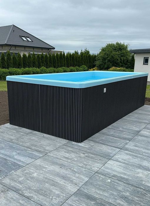 Basen wolnostojący KLEOPATRA pompa ciepła przeciwprąd 480 x225x 120