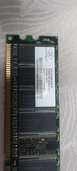 Pamięć RAM 2 sztuki 512MB DDR