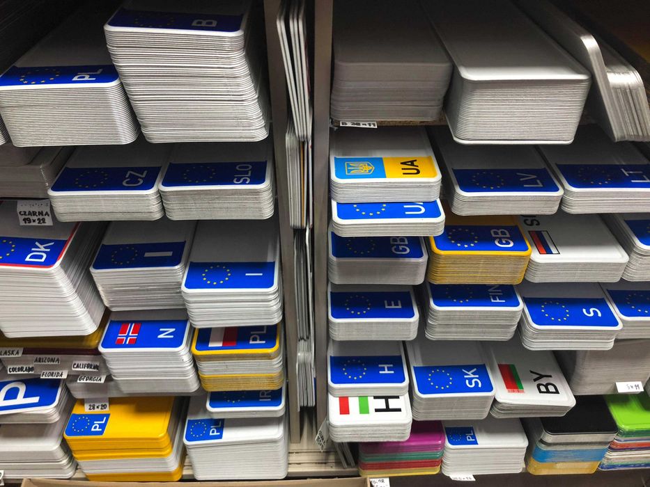 Tablica reklamowa francuska z departamentami