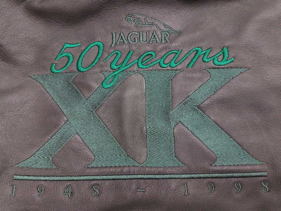 Сумка Jaguar XK, юбилей 50 лет, кожа, зелёная, лёгкое б/у, USA, США