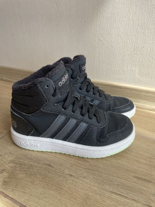 Хайтопи Adidas 30 р утеплені кросівки чорні дитячі на хлопчика адідас