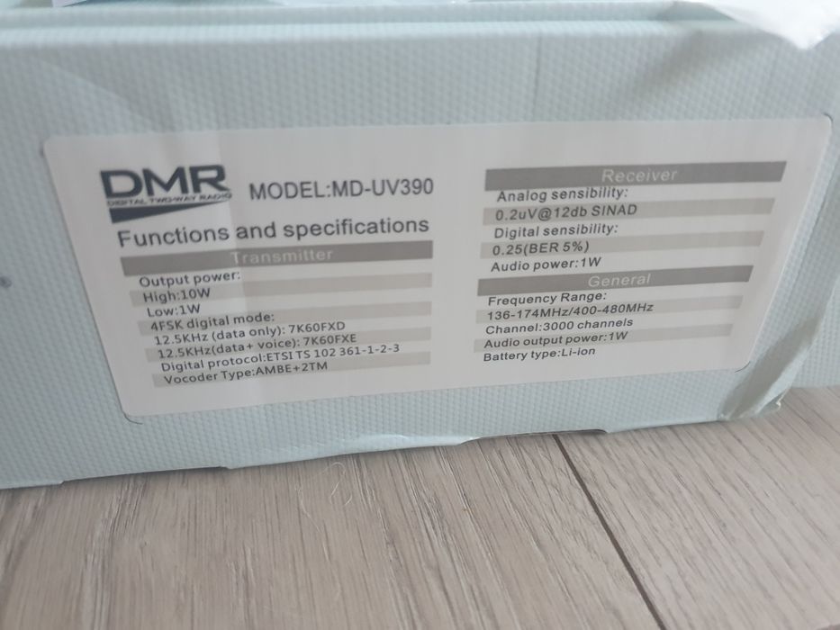 Tyt md-uv390 plus 10w gps