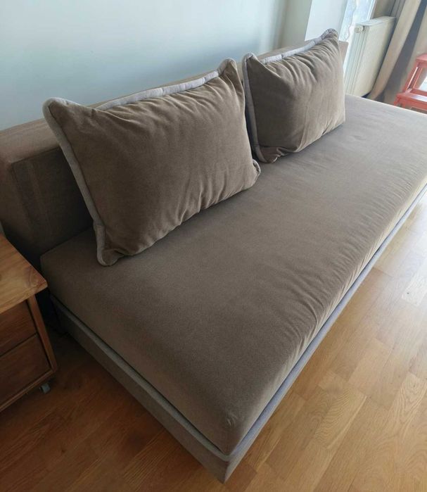 Sofa rozkładana łóżko dwuosobowe sprężyny bonell duży pojemnik na pościel