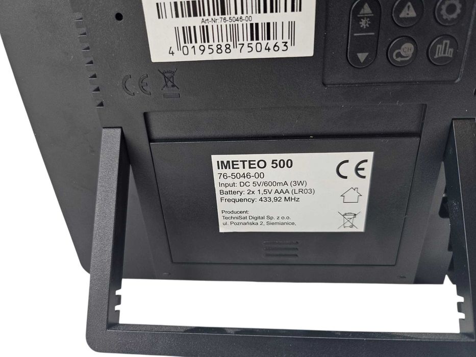 STACJA pogody TECHNISAT IMETEO 500 + czujnik zewnętrzny