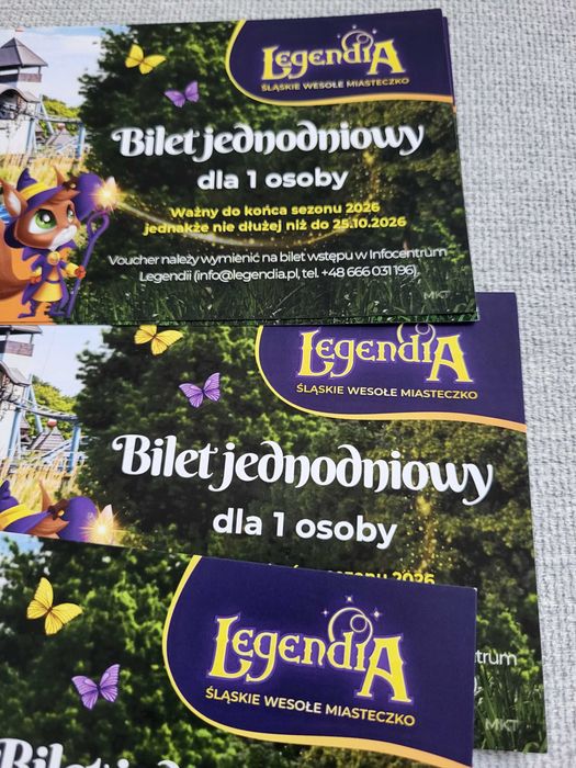 Bilety do parku rozrywki legendia