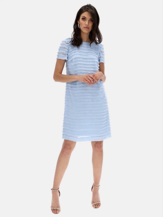 Elegancka sukienka midi z frędzlami L'AF Rebeca, S
