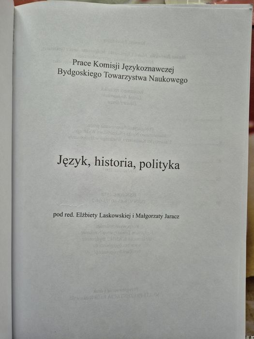 Książka Język Historia Polityka