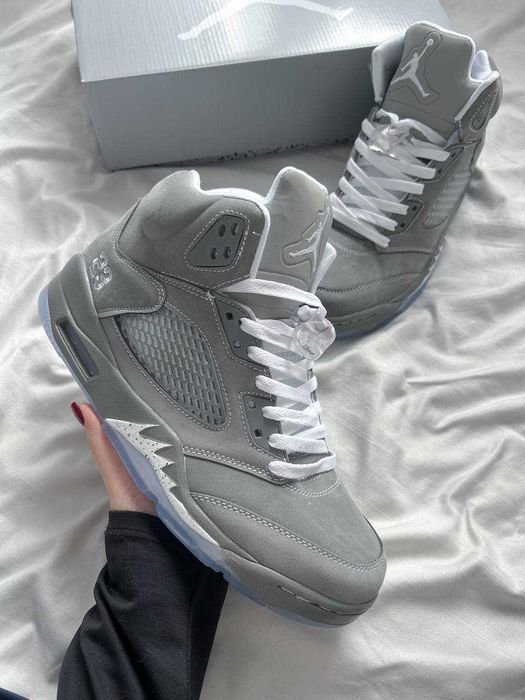 Кросівки Nike Air Jordan 5 Retro Wolf Grey premium