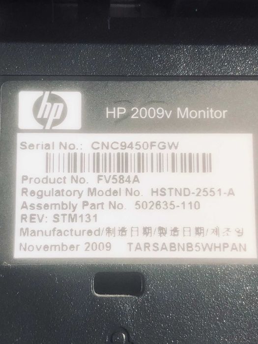 Monitor HP (usado ) 20"