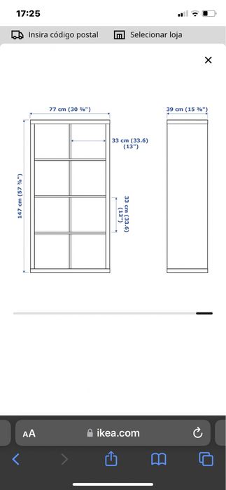 Estante com 8 divisorias