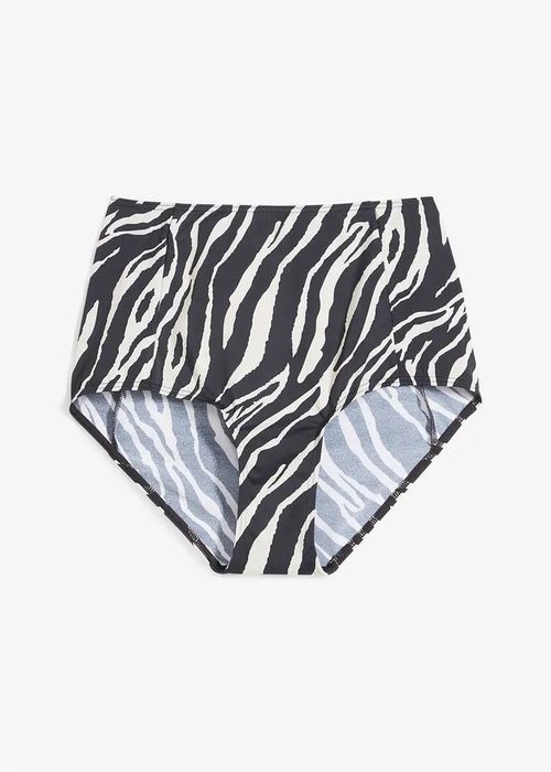 B.P.C figi bikini czarne wzór zebry r.50