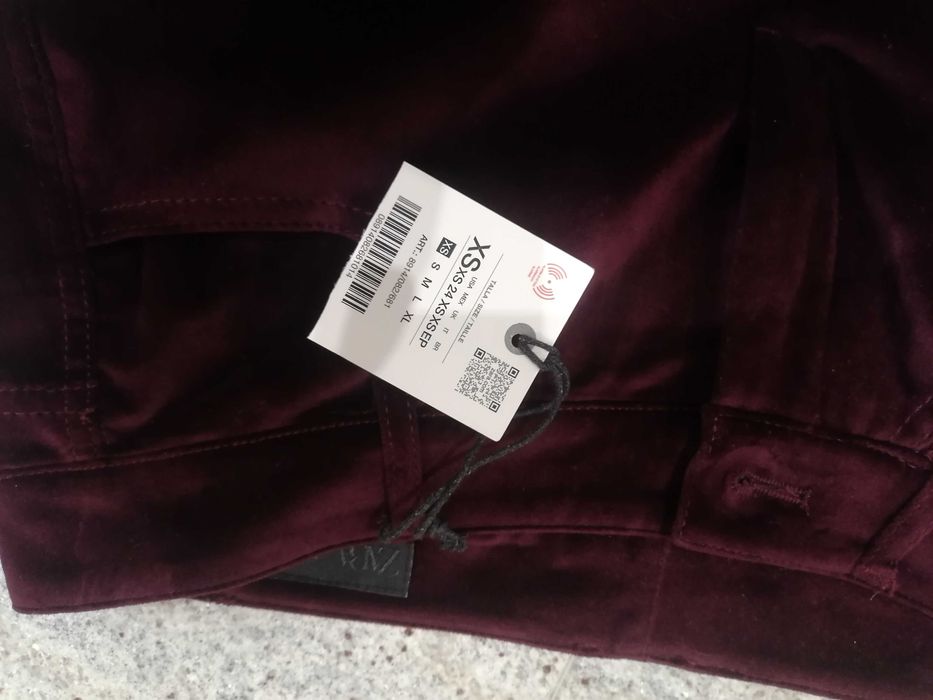 Spodnnie welurowe zara