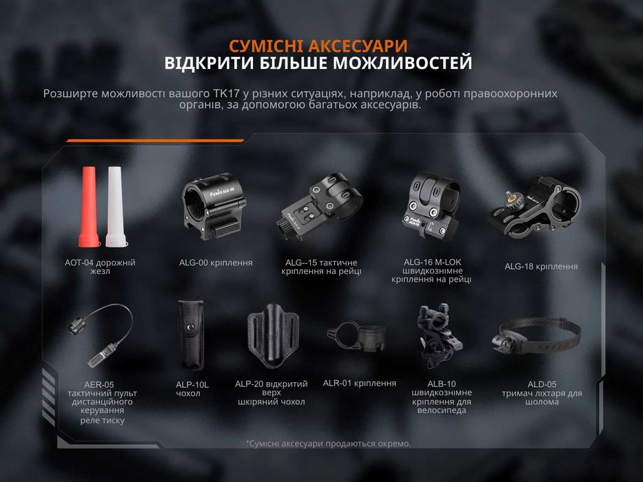 Fenix TK17 Ліхтар Тактичний (3600 Люмен 330 Метрів) ГАРАНТІЯ 5 РОКІВ!