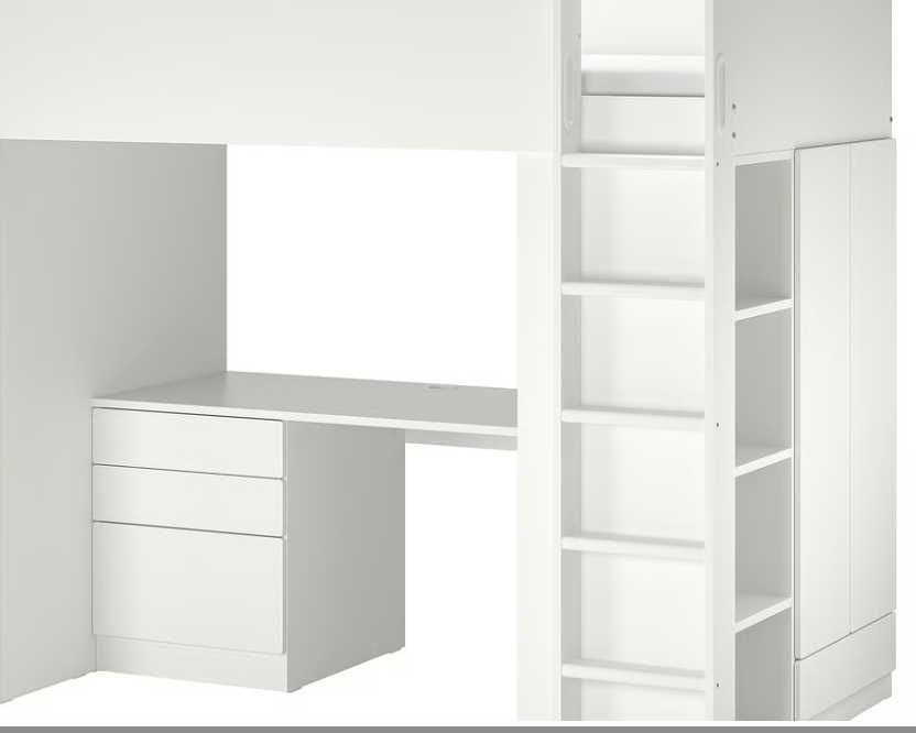 cama alta Ikea, com colçhão recente