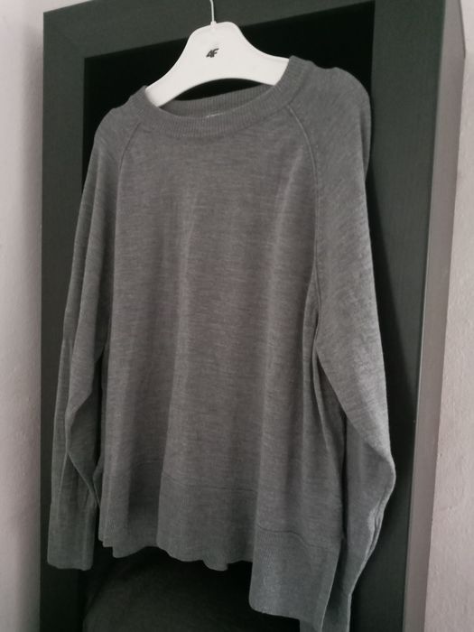 100% wełna merynosów sweter XXL oversize