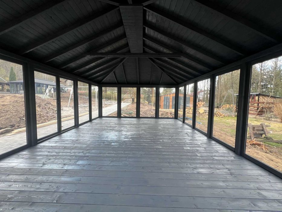 Altana altanka ogrodowa drewniana Ogród Zimowy A4 6m x 4m Full Glass!