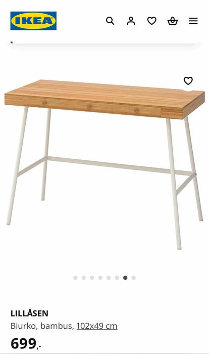 IKEA Biuro Lillasen bambus