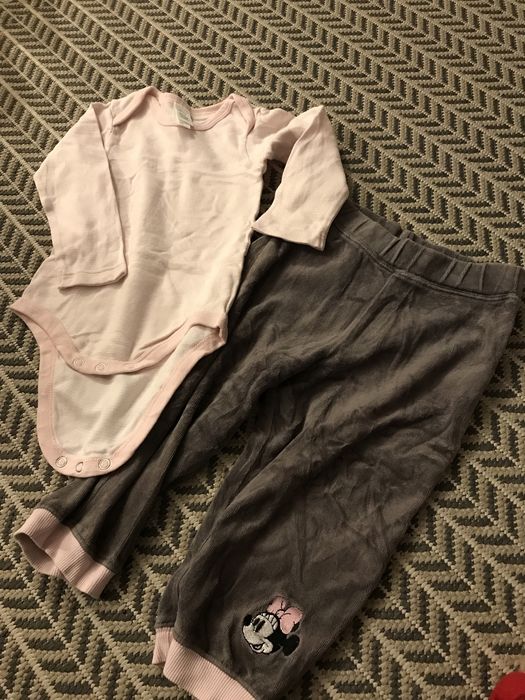 Zestaw 9 szt. dla dziewczynki r.86 spodnie, sweterek+ 2 czapki gratis