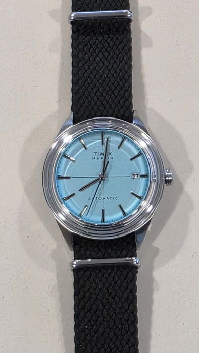 Timex Marlin azul tiffany automático - como novo