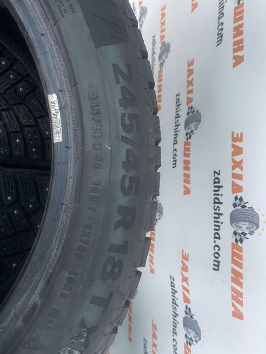вживані зимові шини 2+2 235/45R18 + 245/45R18 Continental шиповка 4шт