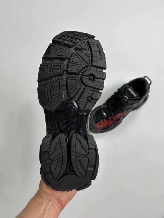 BALENCIAGA Runner graffiti кроссовки черные кеди кросівки чорні 43 42