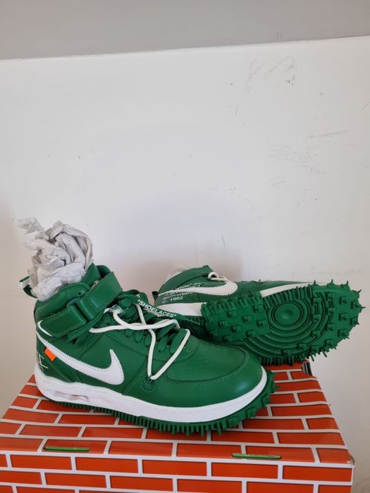 Nike Air Force 1 Mid SP x Off-White Pine Green 2022 – Edição Limitada – Novo/Nunca Usado