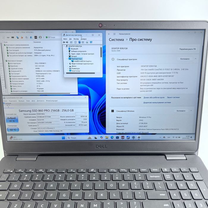 Dell Vostro 15.6 3500 i5-1135G7 8GB RAM 256GB SSD МАГАЗИН ГАРАНТІЯ