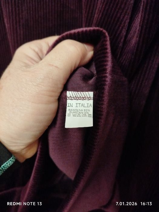 Dres welurowy burgund/śliwka