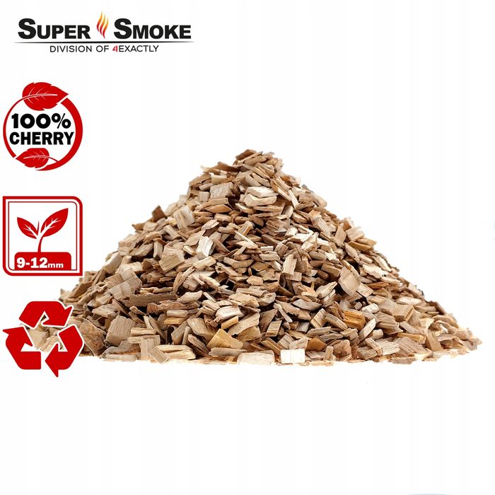 Zrębki Wędzarnicze Super Smoke CHERRY KL-10 (9-12mm) Large 10 Litrów