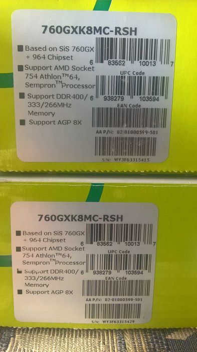 WinFast Core Series 760 GXK8MC -nowe plyty glown -Socket 754 Athlon XP