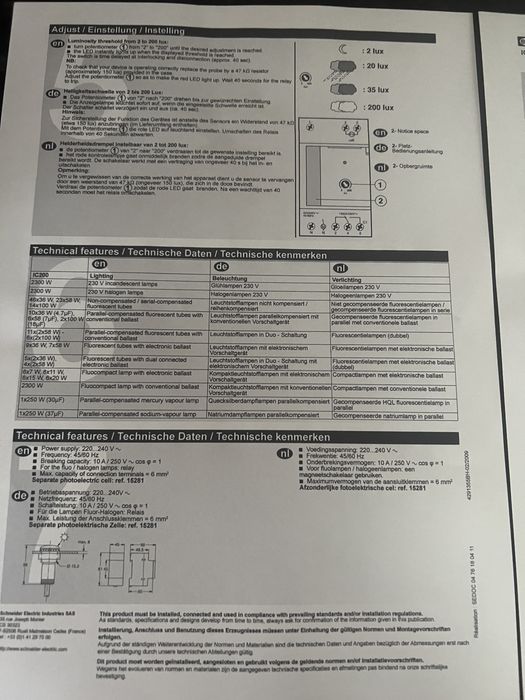 Interruptor crépuscular IC 200 Merlin gerin 15284