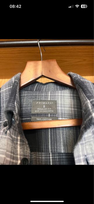 Camisa xadrez preta e branca